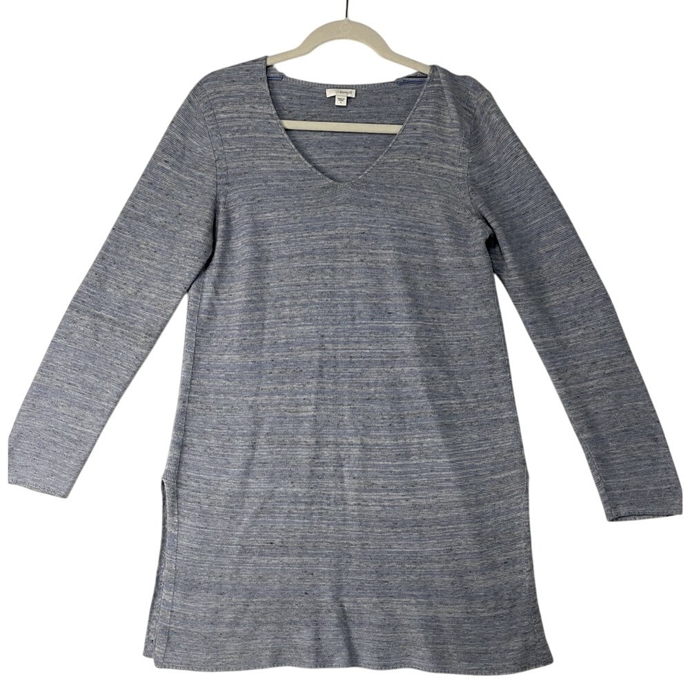J Jill‎ Pure Jill Tunic Top Long Sleeve V Neck Pullover Casual Everyday Dress